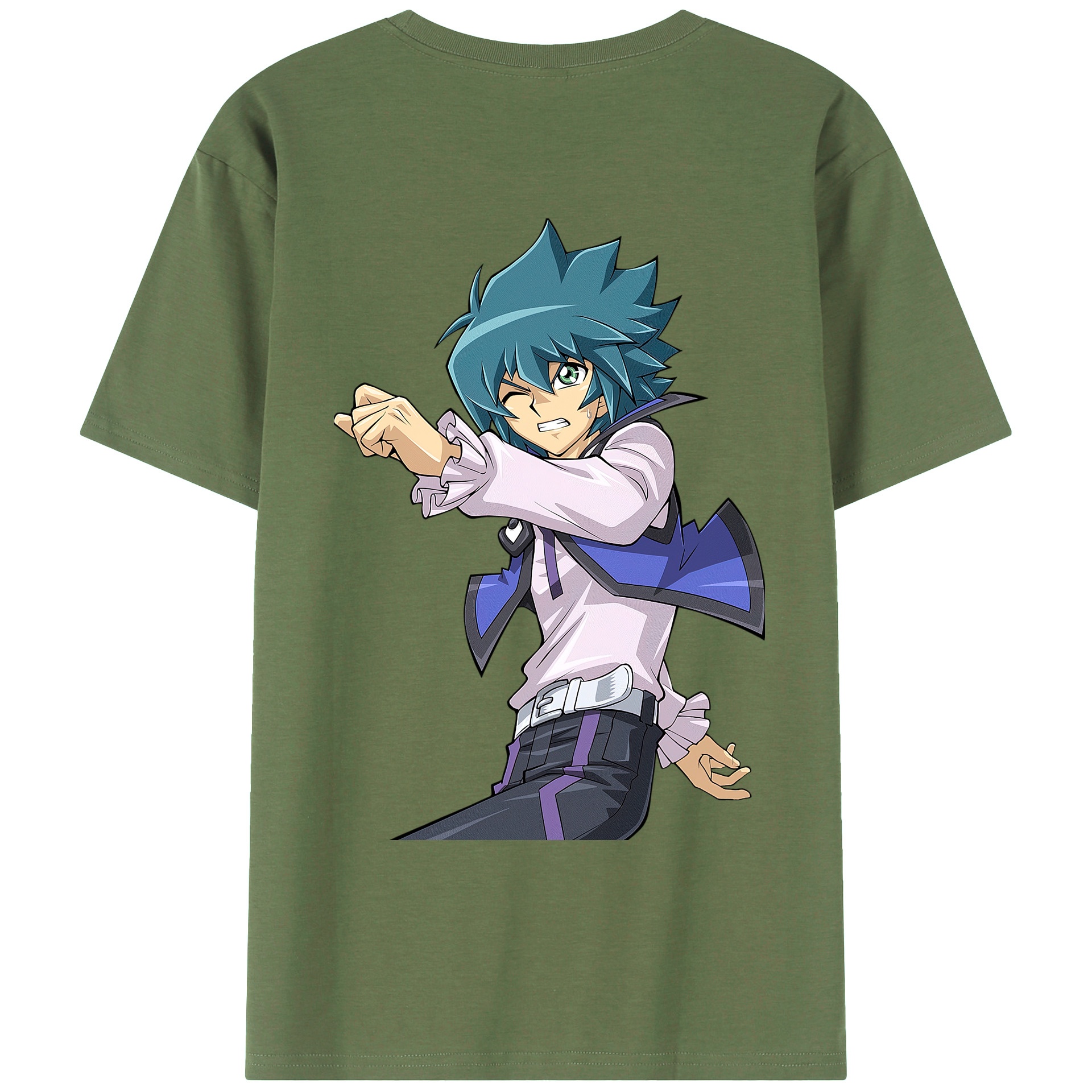 （画像用） 遊☆戯☆王 Yu-Gi-Oh! 綿100％ メンズ半袖Tシャツ（バックプリント） 通気性